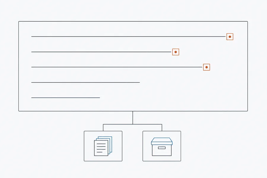 An AI answer panel with citation markers linked to source boxes, illustrating reputation in AI search